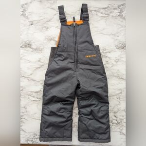 Arctix Kids Gray and Orange Snow Bib Overalls Size 2T